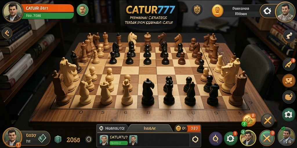 Screenshot gameplay menarik dalam permainan strategi catur.