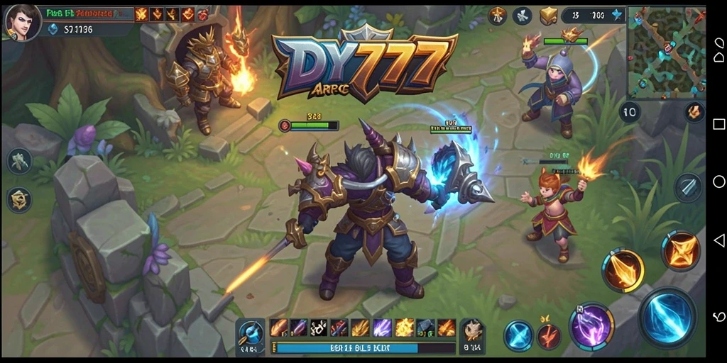 Screenshot DY777 menampilkan aksi pertarungan yang mendebarkan dalam dunia ARPG.
