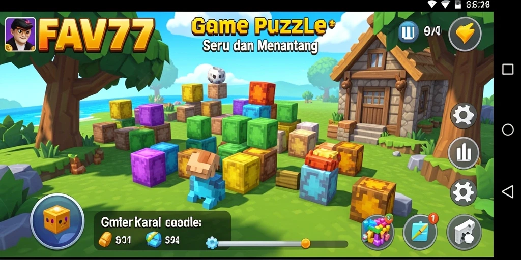 Tampilan gameplay FAV77 yang seru dengan berbagai teka-teki menantang.