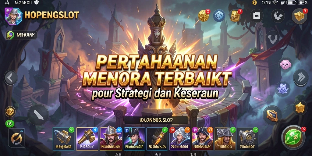 Tampilan menarik dari gameplay Tower Defense HOPENGSLOT yang mendebarkan.