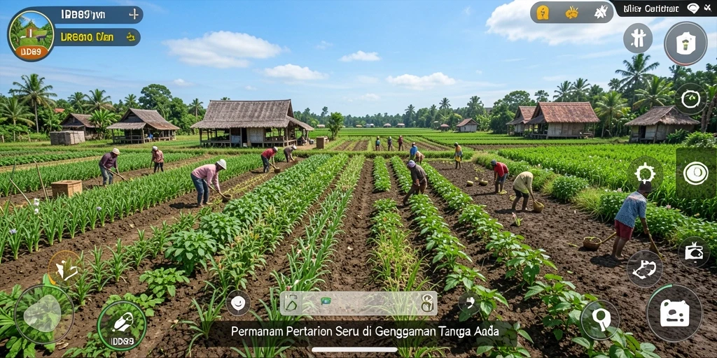 Screenshot IDR89 menampilkan gameplay pertanian yang menakjubkan.