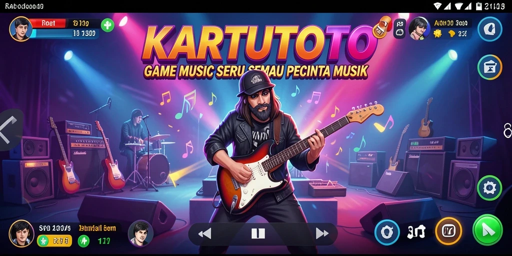 Gambaran gameplay KARTUTOTO yang seru dan penuh musik.