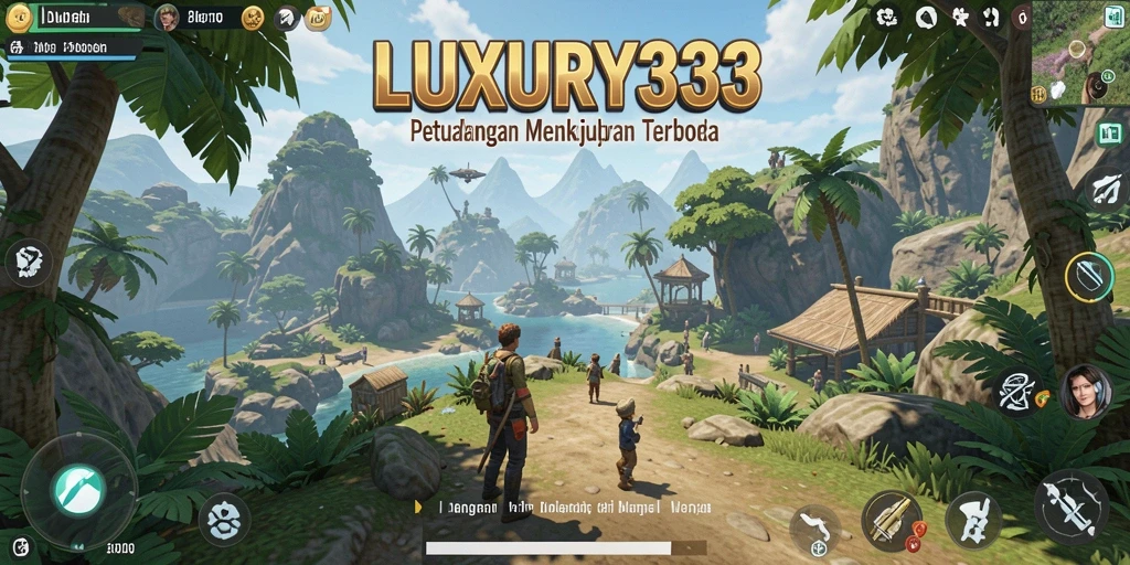 Tangkapan layar gameplay LUXURY333 di dunia terbuka yang luas.