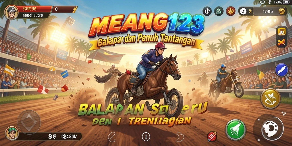 Gameplay MENANG123 dengan balapan menegangkan di lintasan yang menarik.