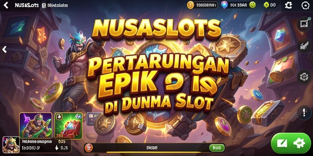 Tampilan gameplay seru dalam pertarungan di NUSASLOTS.