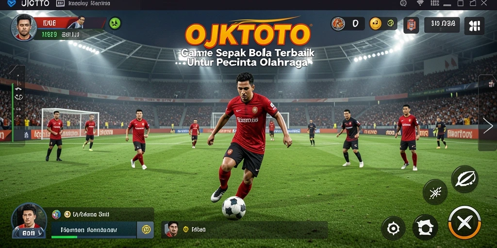 Tampilan gameplay OJKTOTO yang mendebarkan saat pertandingan sepak bola.