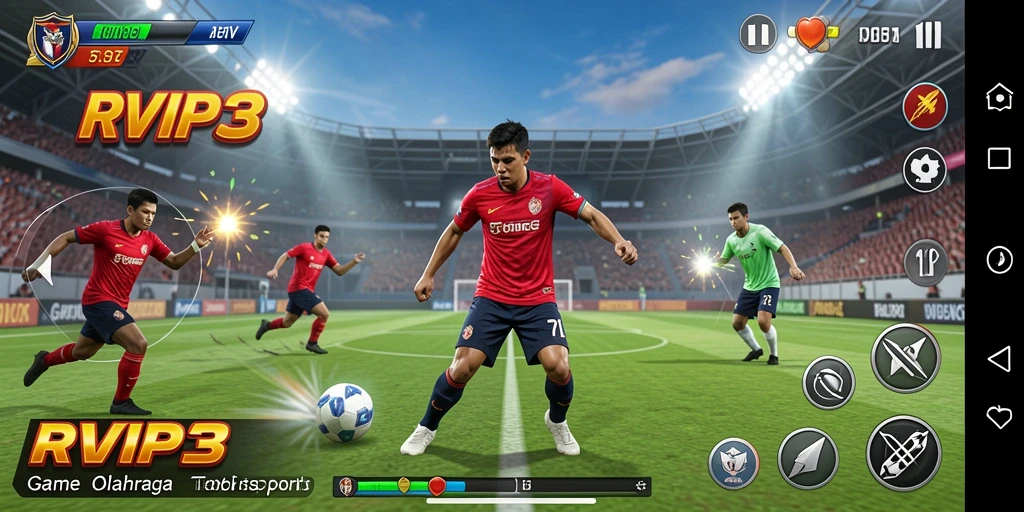 Tampilan gameplay RVIP3 yang menegangkan dalam momen pertandingan.