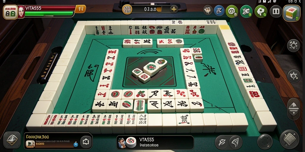 Tampilan menarik dari gameplay Mahjong VITA555 yang mengasyikkan.