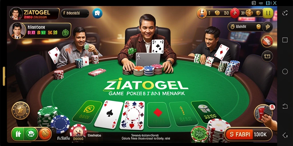 Tampilan gameplay Poker yang menarik di ZIATOGEL.